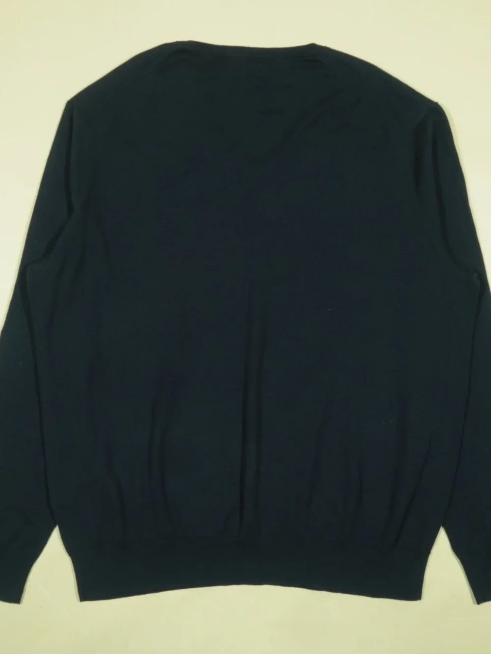Polo Ralph Lauren V Neck Sweater Mens XL Navy Blue Cotton Pony Logo New